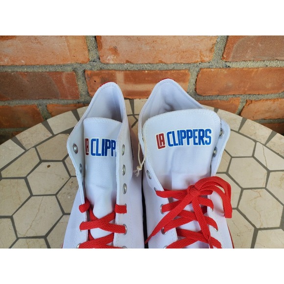 Men Sz 10.5 Converse CTAS x NBA L.A Clipppers High Top Sneakers Lunarlon LE RARE - Picture 2 of 10